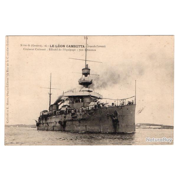 CPA - Marine Militaire - Le " L�on - Gambetta " Croiseur Cuirasse Effectif de lequipage 700  N�3360