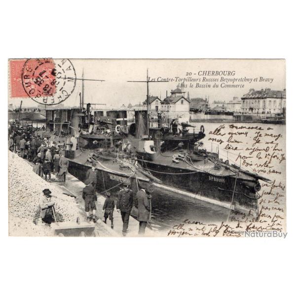 CPA - Marine Militaire -  CHERBOURG Les Contre Torpilleurs Russe Bezoupretchny et Bravy N�3355