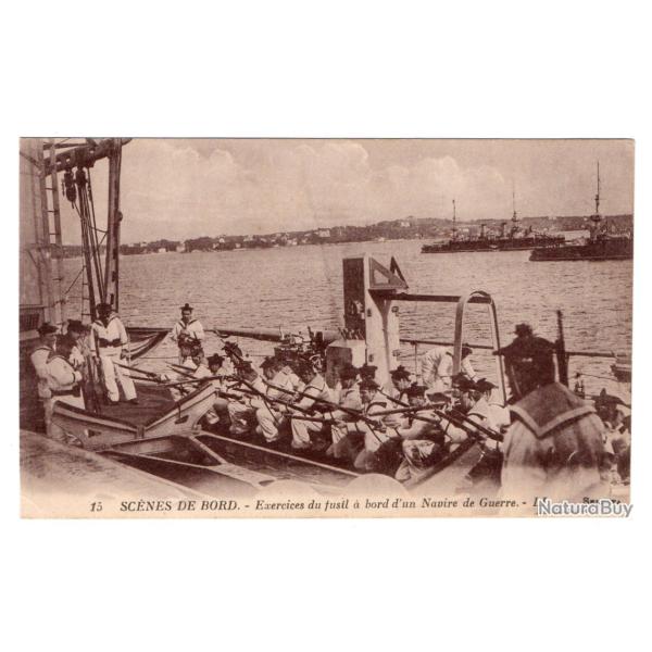 CPA - Marine Militaire -SC�NES DE BORD-Exercices du fusil a bord d'un Navire de Guerre N�3399