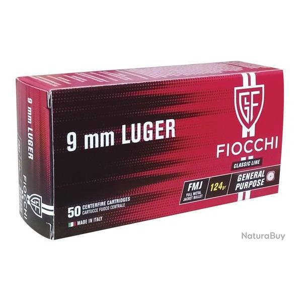 BTE 50 CART. FIOCCHI CAL. 9 MM PARA FMJ