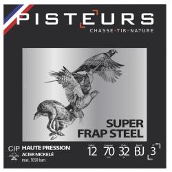 BTE 25 CART. ACIER NICKEL&Eacute; PISTEURS SUPER FRAP STEEL CAL. 12 / 70 MM N&deg; 4 32G BJ