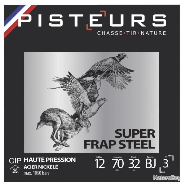 BTE 25 CART. ACIER NICKEL� PISTEURS SUPER FRAP STEEL CAL. 12 / 70 MM N� 4 32G BJ