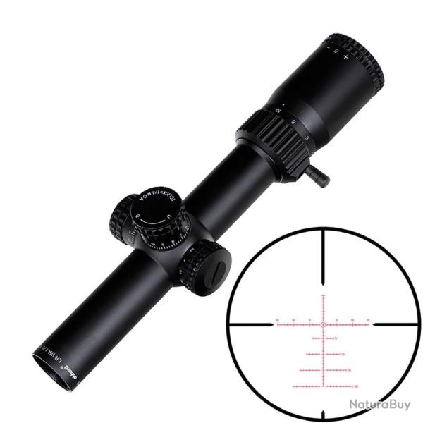 Lunette 1,75-10x24 LR WA SFP tube de 30 mm et colliers aux choix