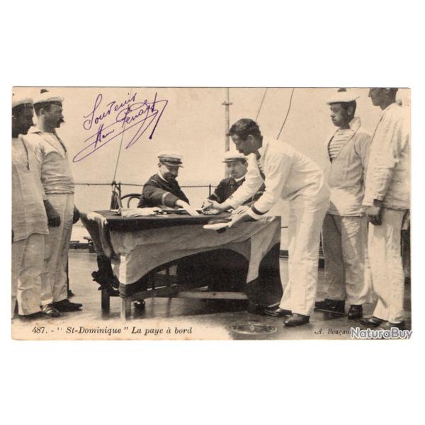 CPA -Marine Militaire -St-Dominique " LA paye a bord N�3391