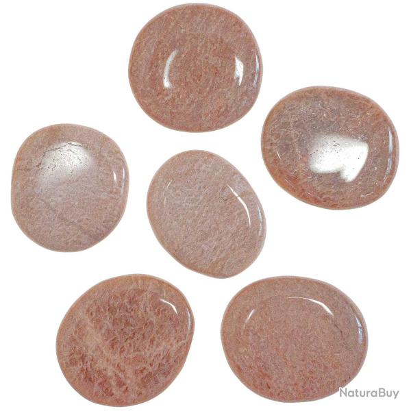 Galet plat pierre de lune orange - A l'unit�