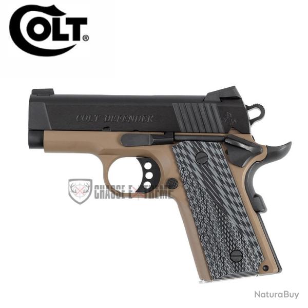 Pistolet COLT Defender 3" Cal 45 Acp Fde Cerakote Blued