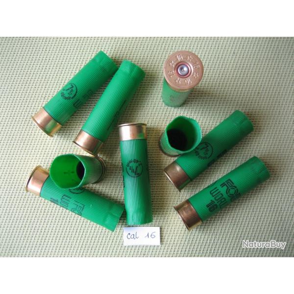 Rares...  Douilles cal 16 tires une fois  recharger sertissages  6 plis