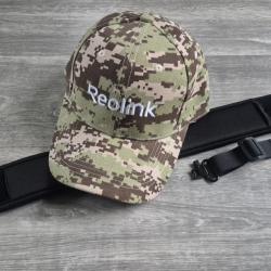 casquette camo + bretelle neoprene noir