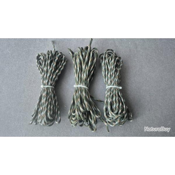 lot de 3 paracorde camo