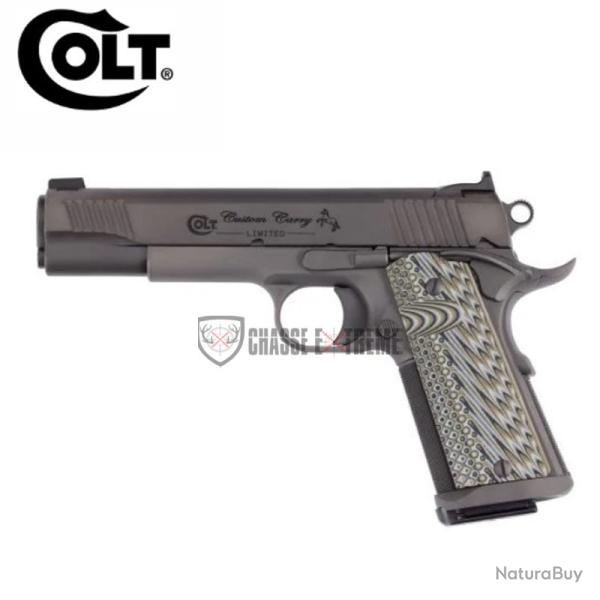 Pistolet COLT Custom Carry Govt 5" Cal 9mm Stainless/Smoke