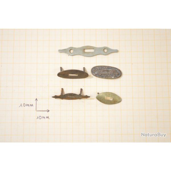Lot inserts de crosse pour arme ancienne, 19e Si�cle. Poudre noire. Restauration