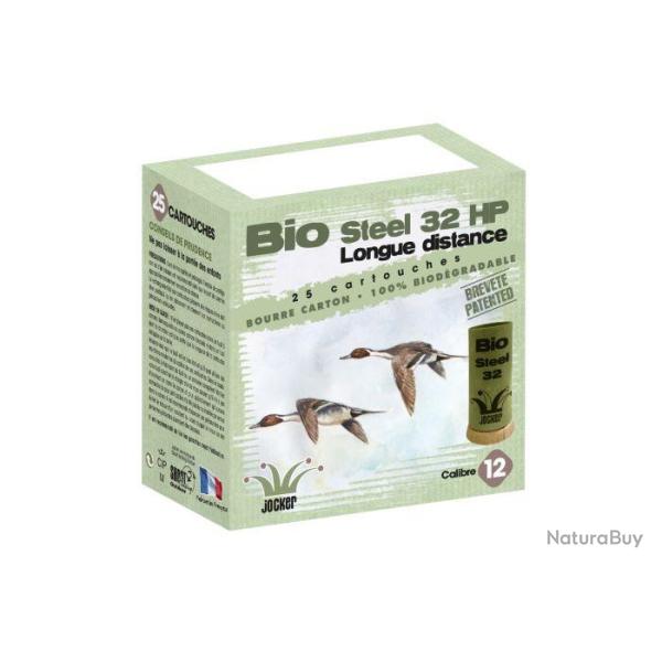 CARTON DE 250 CARTOUCHES JOCKER BOURRE BIO ACIER HP 32 C 12 70 25 ACIER