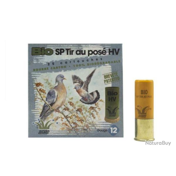 CARTON DE 200 CARTOUCHES JOCKER BOURRE BIO SP TIR AU POSE 50 HV BJ C 12 76 25 PB