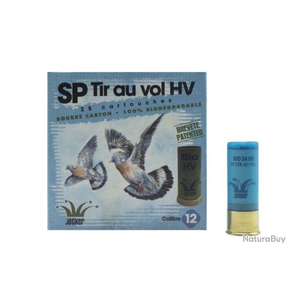 CARTON DE 250 CARTOUCHES JOCKER BOURRE BIO SP TIR AU VOL 34 HV BJ C 12 70 16 PB