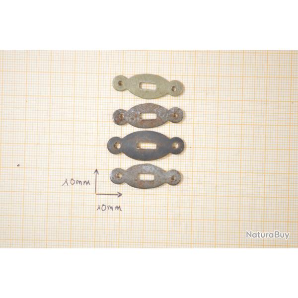 Lot inserts de crosse pour arme ancienne, 19e Si�cle. Poudre noire. Restauration pistolet fusil