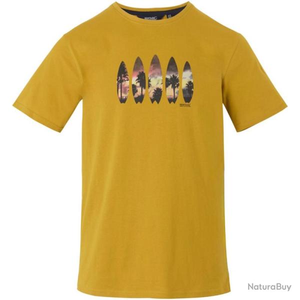 T shirt Regatta Cline IX jaune moutarde