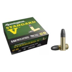 MUNITIONS REMINGTON CALIBRE 22LR STANDARD V 38gr - 2.5g x550