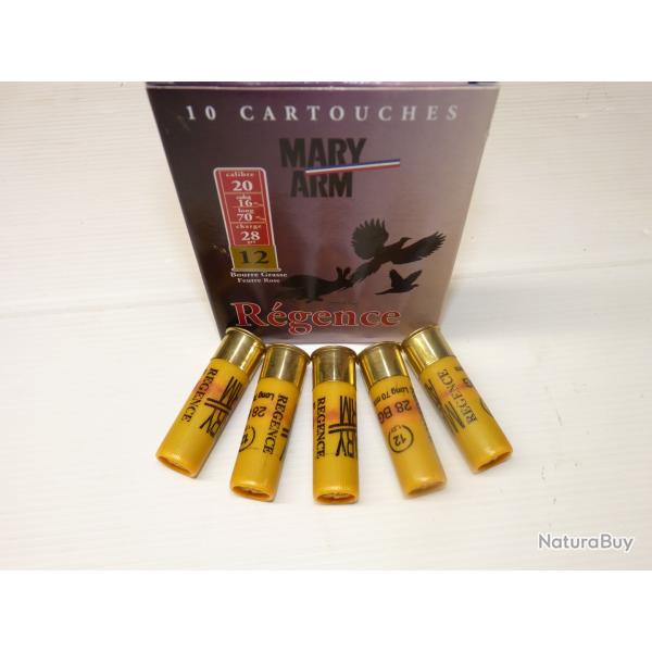Cartouches Mary Arm Rgence Cal. 20/70 28gr Plomb 12 Boite de 10 munitions