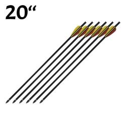 Pack de 6 Fl&egrave;ches de 20 pouces (51cm) Noir