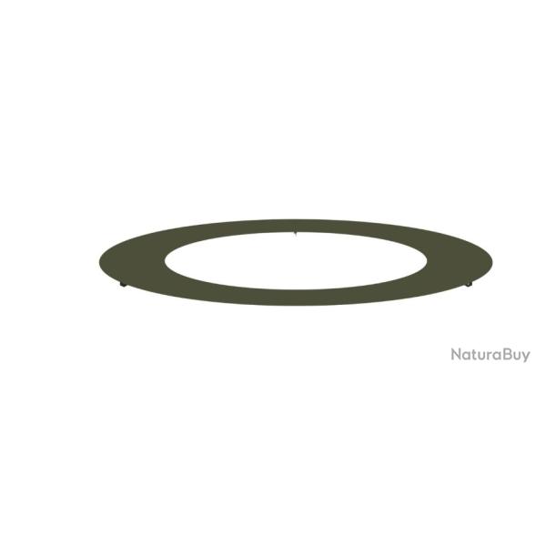Cache-pot rond vert olive en m�tal - Design minimaliste pour jardin ou int�rieur