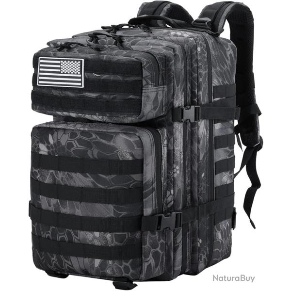 Sac  Dos Tactique Militaire 45L Survie tanche Pliable Trekking Chasse Camping Randonne Alpinisme