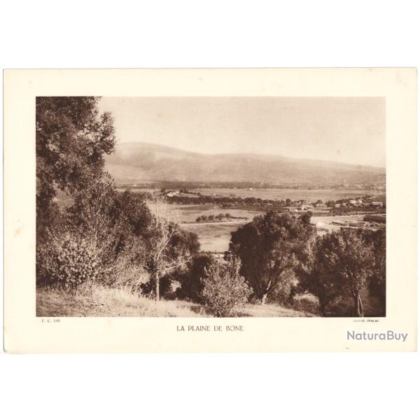 TIRAGE DE CLICH� TYPE GRAVURE - COMPAGNIE A�RIENNE FRAN�AISE - LA PLAINE DE BONE