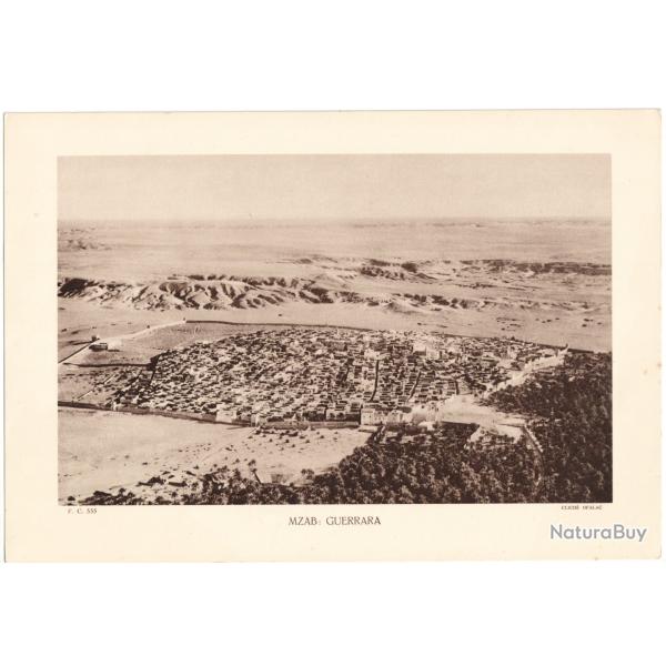 TIRAGE DE CLICH� TYPE GRAVURE - COMPAGNIE A�RIENNE FRAN�AISE - MZAB : GUERRARA