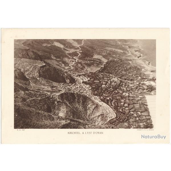 TIRAGE DE CLICH� TYPE GRAVURE - COMPAGNIE A�RIENNE FRAN�AISE - KRICHTEL, � L'EST D'ORAN