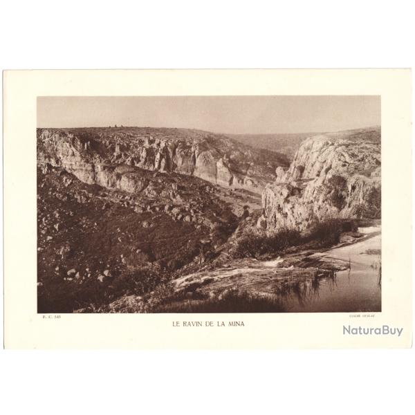 TIRAGE DE CLICH� TYPE GRAVURE - COMPAGNIE A�RIENNE FRAN�AISE - LE RAVIN DE LA MINA