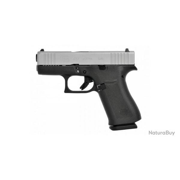 Pistolet Glock 43X Silver Slimline