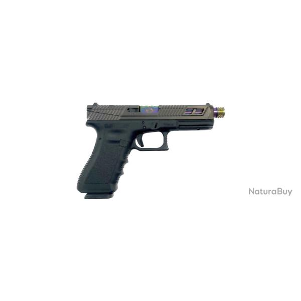 Pistolet Glock L2D Custom 17 Gen 3 Culasse Catalyst Gris M�tallique Canon Cam�l�on Filet�
