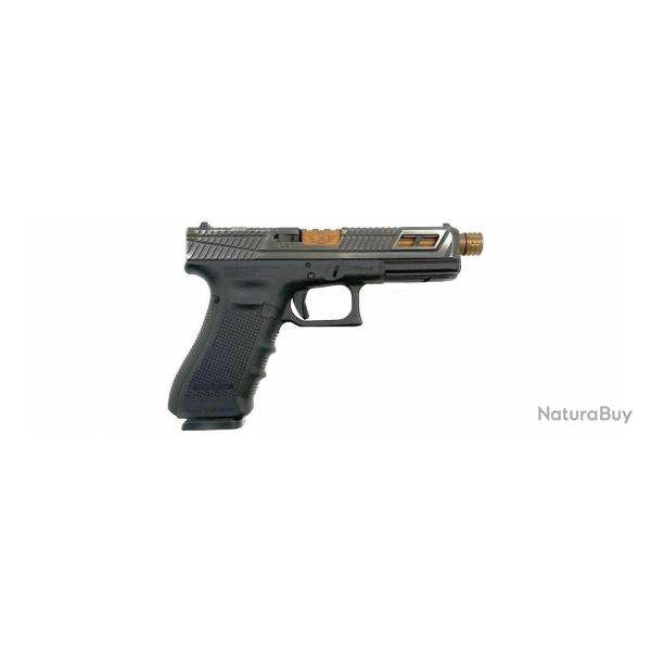 Pistolet Glock L2D Custom 17 Gen 4 Culasse Catalyst Battleworn Canon Bronze Filet� 1/2X28