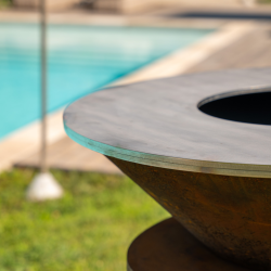 Brasero Ellipse 80 Corten - Acier inoxydable (inox)