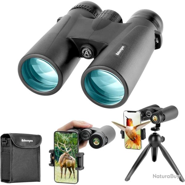 Jumelles 10x42 HD BAK4 FMC �tanches Vision Claire et Large pour Oiseaux Chasse Voyages et Concerts