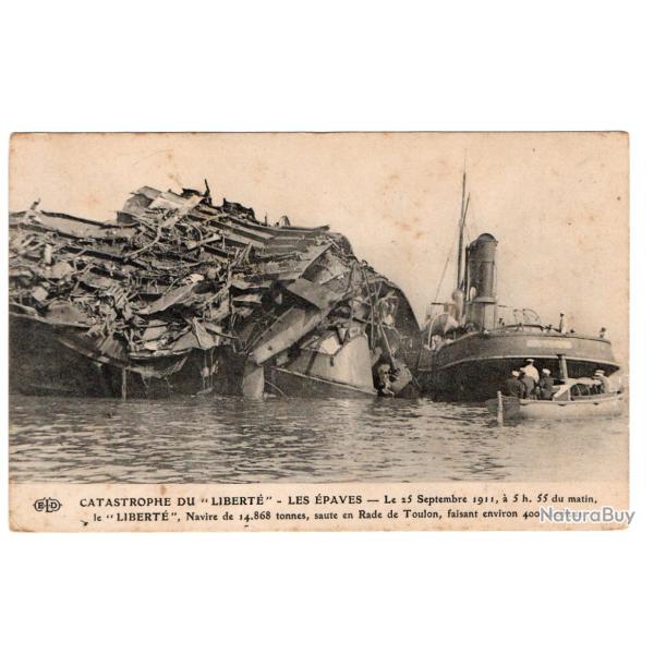 CPA - Marine Militaire - CATASTROPHE DU " LIBERT� " LES �PAVES N�3401