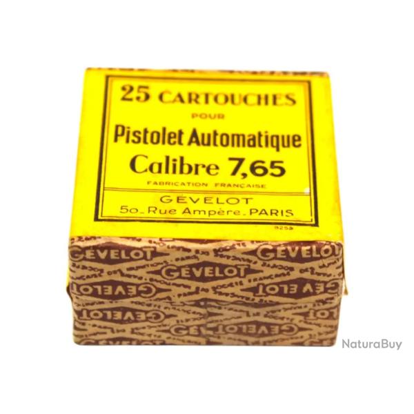 BOITE VIDE MUNITION GEVELOT 7,65