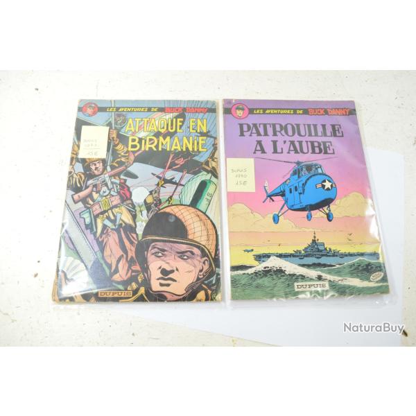 Les aventures de Buck Danny, patrouille � l'aube (1970) Attaque en Birmanie (1971), DUPUIS BD