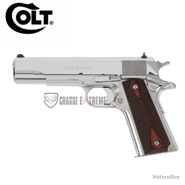 Pistolet COLT GOVT Model 5" Cal 38 Super Bright Stainless
