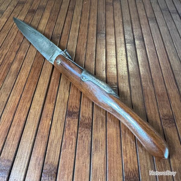 COUTEAU DE POILUS ARM� FRAN�AISE WW1 14-18 CONTRAT MILITAIRE SIGL� COUP� DU RASOIR L�ZARD