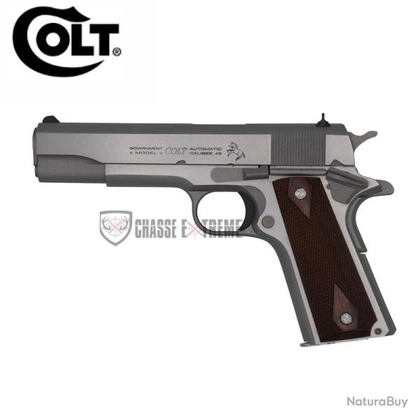 Pistolet COLT Government Model 5" Cal 45 Acp Inox