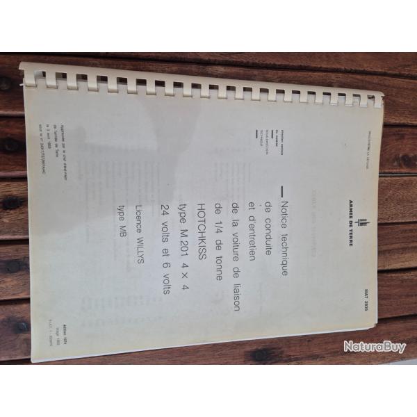 manuel technique de la Jeep Willys