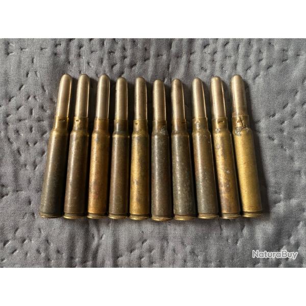 10 cartouches de collection de calibre 7,65x53 pour Mauser argentin