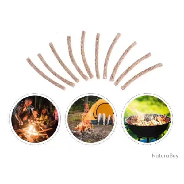 Lot de 10 M�ches de survie allume-feu