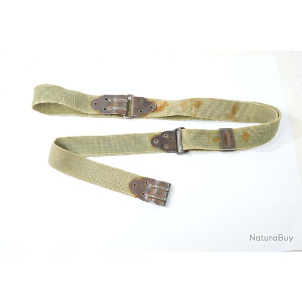 Ancienne bretelle pour PM Thompson. Bretelle toile, garnitures fer. Usag�e