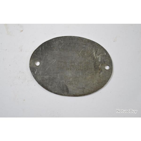 Copie plaque d'identit� Allemande WW1 (C) defaut de fabrication