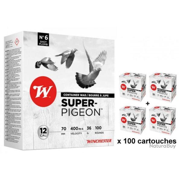 CARTOUCHES SUPER PIGEON 12/70 36G PB6 X100
