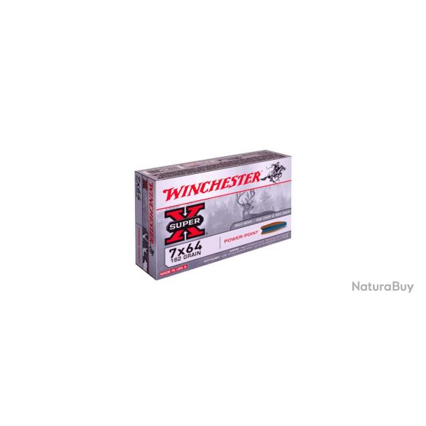 MUNITIONS WINCHESTER 7X64,POWER POINT ,162GR ,20/200