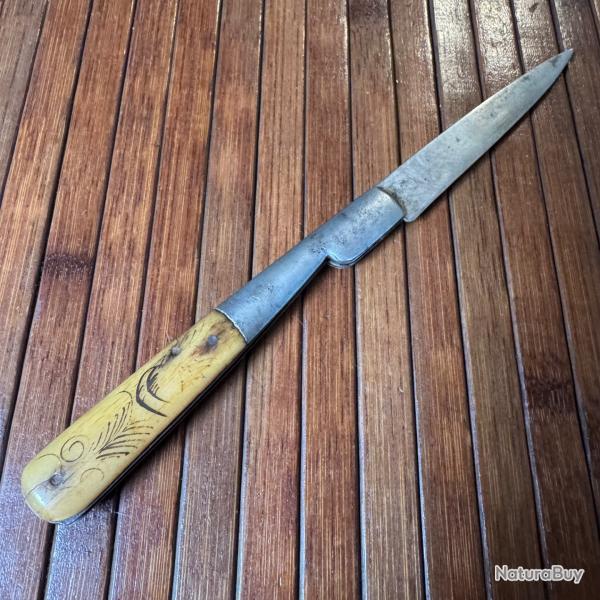 COUTEAU CORSE VENDETTA PAR TARRY LEVIGNE ANN�E 50 plaquettes os