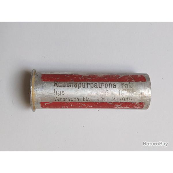 Cartouche fumig�ne rouge pour pistolet lance fus�e / Leuchtpistole - ALLEMAND WW2 (2)