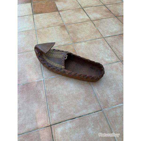 Opanak chaussure folklorique traditionnelle Serbe vintage